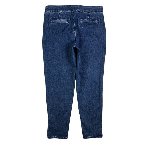 Talbots Double Button Slim Ankle Jeans  Women's Size 4P  Nautical  Dark Denim - Picture 2 of 8